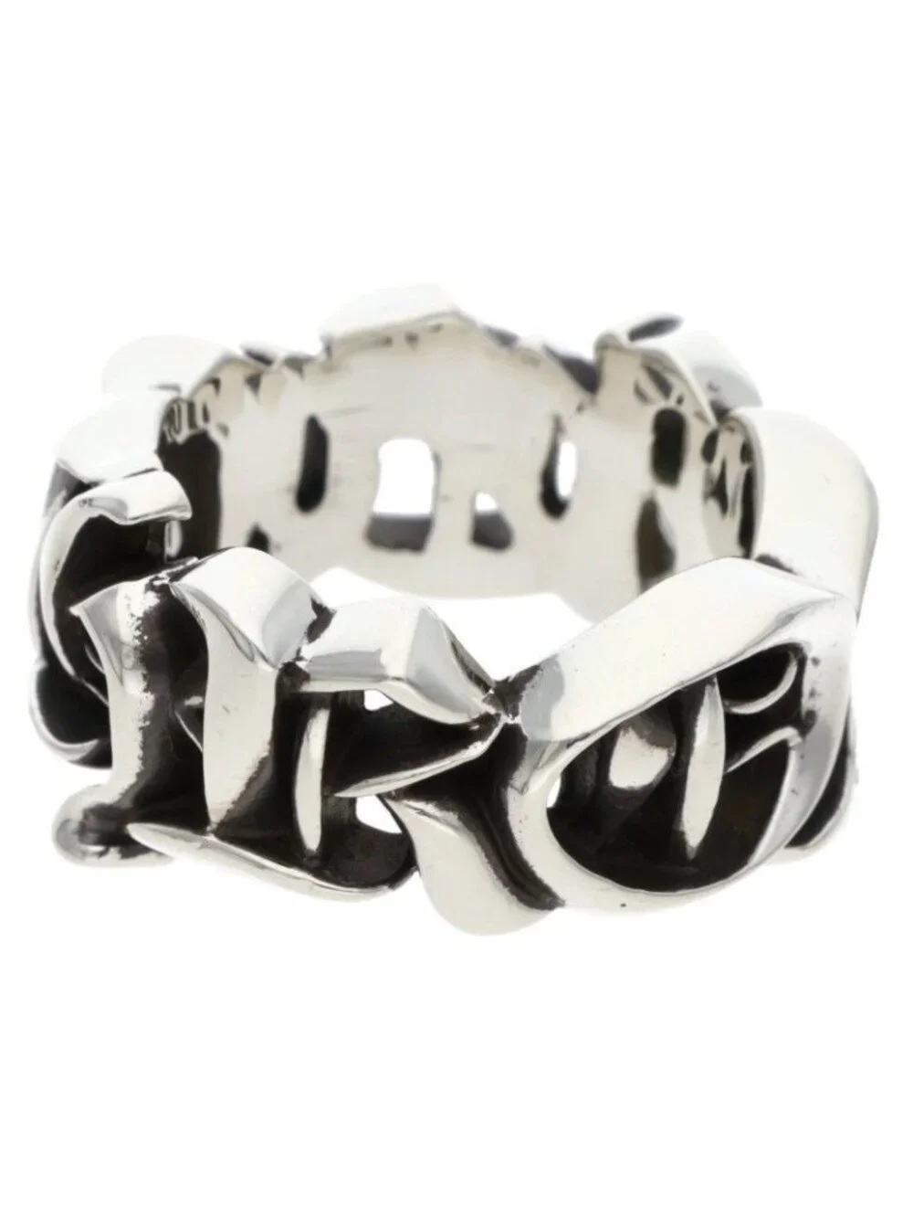 Chrome Hearts Large Script Band Silver Ring